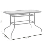Set Masa + 4 scaune Valor-Calan, Gri - Maro, 110x60x70 cm - Gri