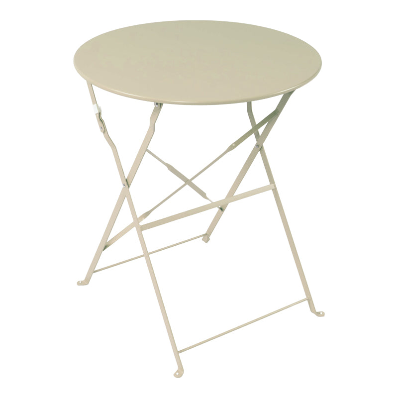 Set masa bistro pliabila 3 piese, metal, bej, 60x71 cm