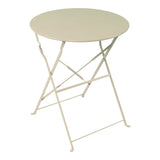 Set masa bistro pliabila 3 piese, metal, bej, 60x71 cm