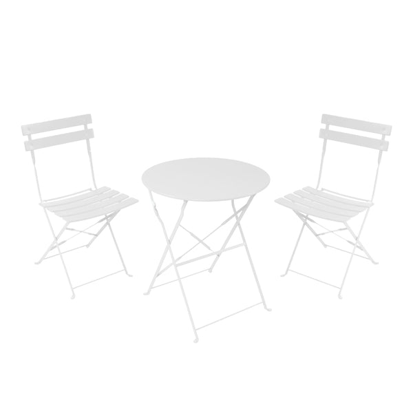 Set masa bistro pliabila, 3 piese, Metal, 60x71 cm
