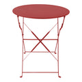 Set masa bistro pliabila pentru dining, 3 piese, metal, teracota, Multicolor, 60x71 cm, detaliu produs