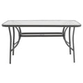 Set masă cu funcție dining Ensure-Sussie, metal și sticlă, Gri, 120x70x70 cm, foto produs 6