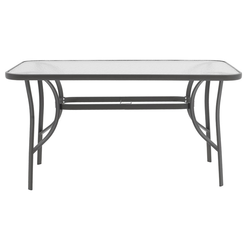 Set masă cu funcție dining Ensure-Sussie, metal și sticlă, Gri, 120x70x70 cm