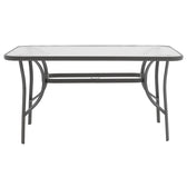 Set masă cu funcție dining Ensure-Sussie, metal și sticlă, Gri, 120x70x70 cm, foto produs 6