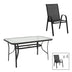 mobilier de gradina Set masă cu funcție extensibilă Calan, Metal și Sticlă, 140x80x70 cm