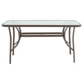 Set masă cu scaune Ensure-Sussie, metal, maro, 140x80x70 cm, foto produs 6