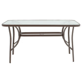 Set masă cu scaune Ensure-Sussie, metal, maro, 140x80x70 cm, foto produs 6