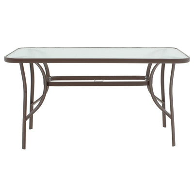 Set masă cu scaune Ensure-Sussie, metal, maro, 140x80x70 cm, foto produs 6