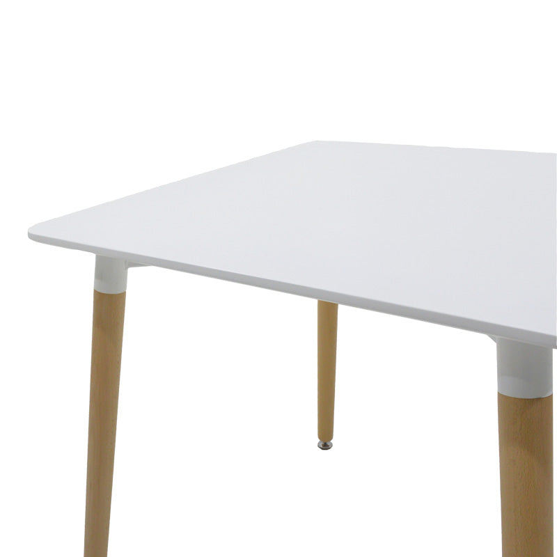 Set Masă cu Scaune Gaston, Lemn, Alb, 80x80x76 cm