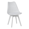 Set masă cu scaune Gaston, alb, lemn, masă, set 5 piese, 120x80x76 cm, imagine suplimentara