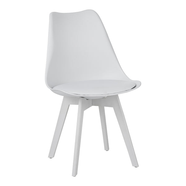 Set masă cu scaune Gaston, lemn, masă, set 5 piese, alb, 120x80x76 cm