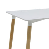 Set masă cu scaune Gaston, lemn, masă, set 5 piese, alb, 120x80x76 cm