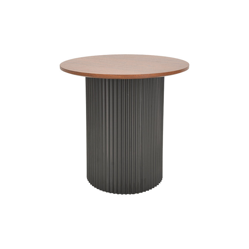 Set 2 mese de cafea Dovel, MDF si metal, 70x70x45 cm - Nuc-Negru