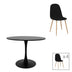 Set masa de dining 5 piese cu functie Bella-Balou D100x73 cm, Negru Negru