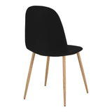 Set masa de dining 5 piese cu functie Bella-Balou, Negru Negru, D100x73 cm