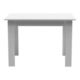 Set masa de dining 5 piese Manka-Gaston, Alb, Lemn, 110x80x77 cm
