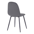 Set masa de dining cu 5 piese Bella-Balou, negru-antracit, catifea, 100x73 cm, detaliu produs