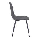 Set masa de dining cu 5 piese Bella-Balou, negru-antracit, catifea, 100x73 cm, perspectiva suplimentara