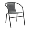 Set masă de dining cu 5 piese Obbi-Ensure, Metal și sticlă, Negru, 140x80x70 cm, imagine suplimentara