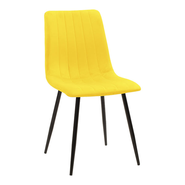 Set masa de dining cu functie extensibila Balou-Noor, Negru-Galben, D120x73 cm