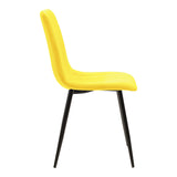 Set masa de dining cu functie extensibila Balou-Noor, Negru-Galben, D120x73 cm