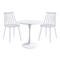 Masa Cu Scaune Set masă de dining Elijah-Aurora I, 60x74 cm, Albă