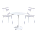 Set masă de dining Elijah-Aurora I, Albă, 60x74 cm