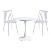 Masa Cu Scaune Set masă de dining Elijah-Aurora I, 60x74 cm, Albă