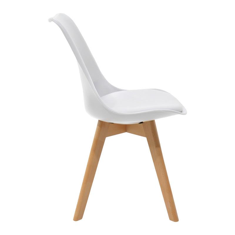 Set masă de dining Manka-Gaston, Lemn, Alb 3 piese, 80x80x77 cm
