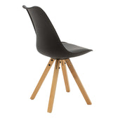 Set Masa de sufragerie Balou-Caron de 5, negru-Natural, 100x75 cm, detaliu produs