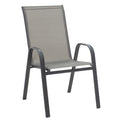 Set Masa de sufragerie Calan-Watson 3 metal Gri si sticla calita, D60x70 cm, foto produs