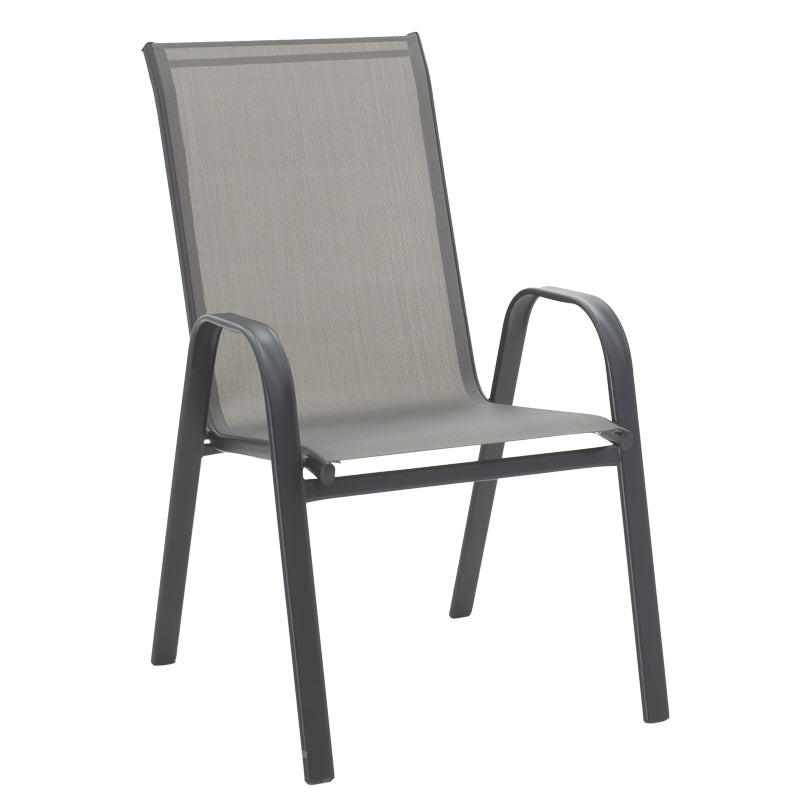 Set Masa de sufragerie Calan-Watson 3 metal Gri si sticla calita, D60x70 cm, foto produs