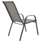 Set Masa de sufragerie Calan-Watson 3 metal Gri si sticla calita, D60x70 cm, foto produs 6