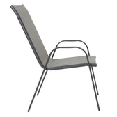 Set Masa de sufragerie Calan-Watson 3 metal Gri si sticla calita, D60x70 cm, foto produs 7