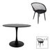 Set Masa de sufragerie Ezra-Balou 5 -mdf neagra D100x75 cm
