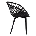 Set Masa de sufragerie Ezra-Balou 5 -mdf, neagra, D100x75 cm, detaliu produs
