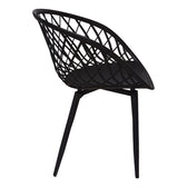 Set Masa de sufragerie Ezra-Balou 5 -mdf, neagra, D100x75 cm, detaliu produs