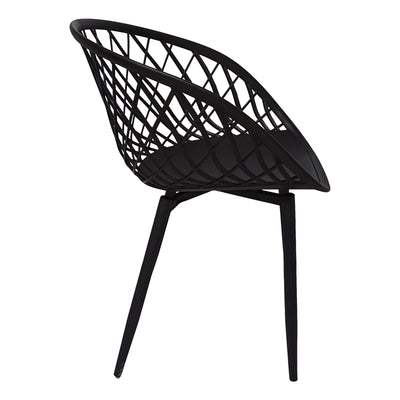 Set Masa de sufragerie Ezra-Balou 5 -mdf, neagra, D100x75 cm, detaliu produs