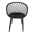 Set Masa de sufragerie Ezra-Balou 5 -mdf, neagra, D100x75 cm, perspectiva suplimentara
