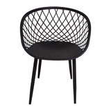 Set Masa de sufragerie Ezra-Balou 5 -mdf, neagra, D100x75 cm