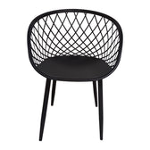 Set Masa de sufragerie Ezra-Balou 5 -mdf, neagra, D100x75 cm, perspectiva suplimentara