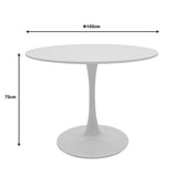 Set Masa de sufragerie Ezra-Balou 5 -mdf, neagra, D100x75 cm, foto produs 9
