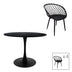 Set Masa de sufragerie Ezra-Balou I 5 -mdf neagra D120x75 cm