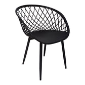 Set Masa de sufragerie Ezra-Balou I 5 -mdf, neagra, D120x75 cm, imagine suplimentara