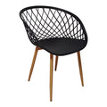 Set Masa de sufragerie Ezra-Balou I 5 -mdf, negru-Natural, D120x75 cm, imagine suplimentara