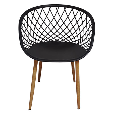 Set Masa de sufragerie Ezra-Balou I 5 -mdf, negru-Natural, D120x75 cm, perspectiva suplimentara