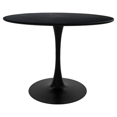 Set Masa de sufragerie Ezra-Balou I 5 -mdf, negru-Natural, D120x75 cm, foto produs