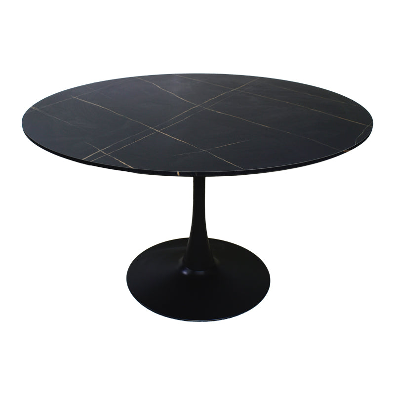 Set Masa de sufragerie Ezra-Balou I 5 -mdf, negru-Natural, D120x75 cm, foto produs 6