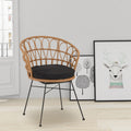 Set masa de sufragerie Thorio-Felicia 7 antracit aluminiu si placaj, Natural, 160x90x75 cm, detaliu produs