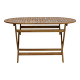 Set masa de Gradina Zerco-Falov , lemn masiv Natural de salcâm, 130x80x72 cm